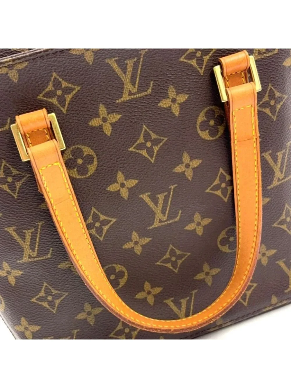Louis Vuitton Vavin PM Monogram Leather Brown Light Handbag Gold